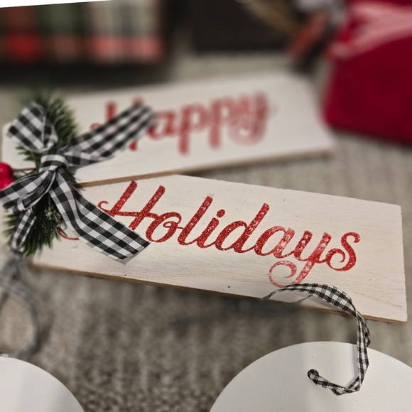 COPY - LOT OF 14 - VARIETY OF CHRISTMAS HOLIDAY DECOR/ORNAMENTS/SIGNS - Picture 5 of 14